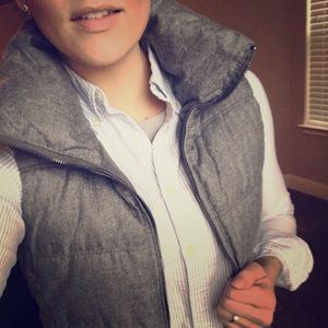 Gray Old Navy Puff Vest
